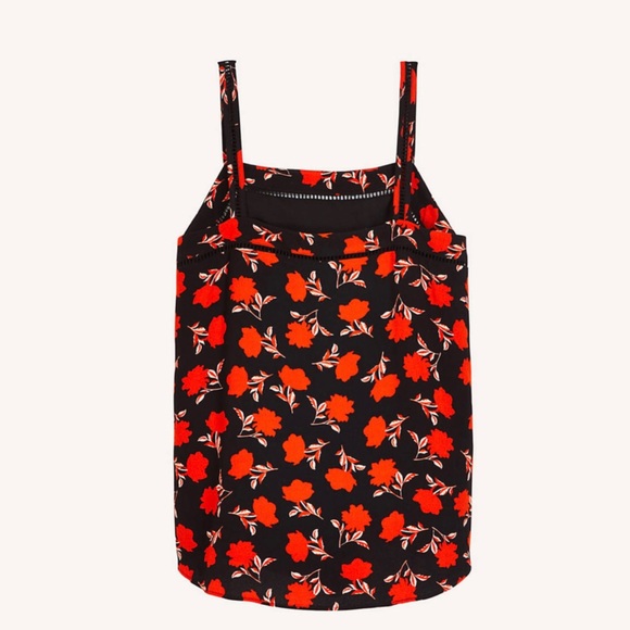 ANN TAYLOR Floral Cutout Square Neck Cami - Picture 4 of 4